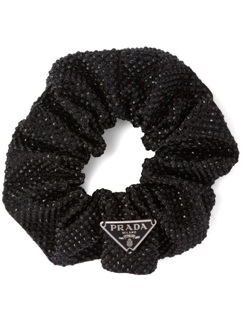 prada hair clip black|prada hair scrunchie.